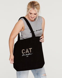 Cat Mum: Leopard Luxe Tote Bag - The Dog Mum