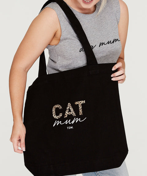 Cat Mum: Leopard Luxe Tote Bag - The Dog Mum
