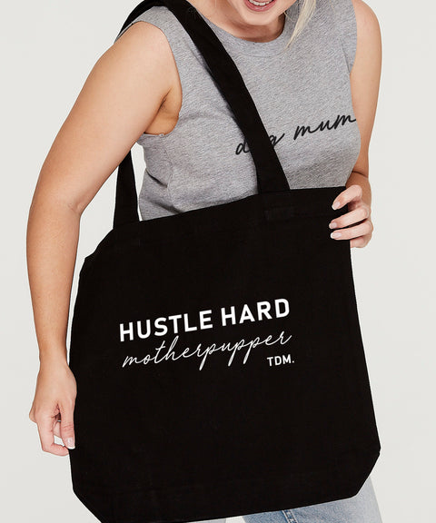 Hustle Hard Motherpupper Luxe Tote Bag - The Dog Mum