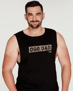 Dog Dad Leopard Panel Tank - The Dog Mum