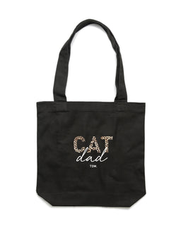 Cat Dad: Leopard Luxe Tote Bag - The Dog Mum