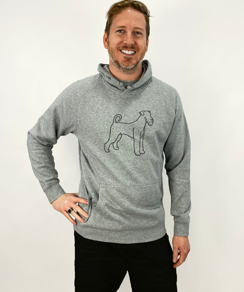 Airedale Terrier Dad Illustration: Unisex Hoodie - The Dog Mum