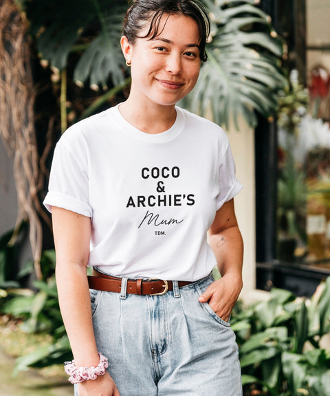 [Dog Name & Dog Name]'s Dog Mum Unisex T-Shirt - The Dog Mum