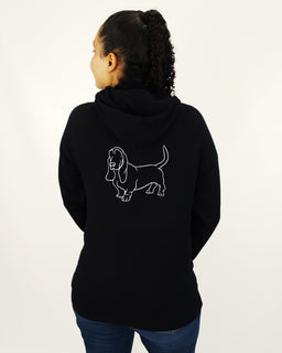 Basset Hound Mum Illustration: Unisex Hoodie - The Dog Mum