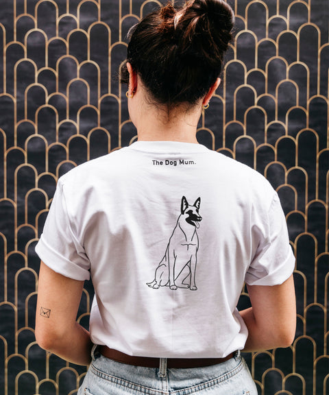 Belgian Malinois Mum Illustration: Unisex T-Shirt - The Dog Mum