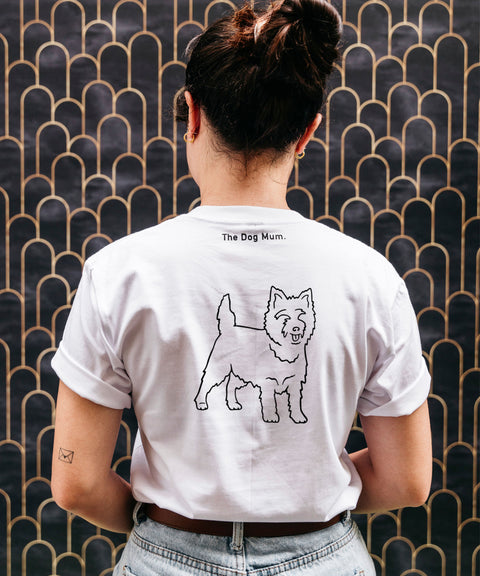 Cairn Terrier Mum Illustration: Unisex T-Shirt - The Dog Mum