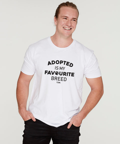 Adopted Is My Favourite Breed: Men's T-Shirt - The Dog Mum