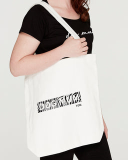 Wild One Zebra: Dog Mum Panel Luxe Tote Bag - The Dog Mum