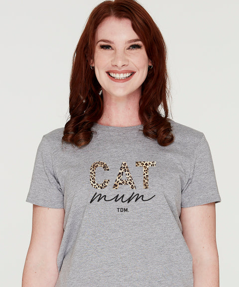 Cat Mum: Leopard Classic T-Shirt - The Dog Mum