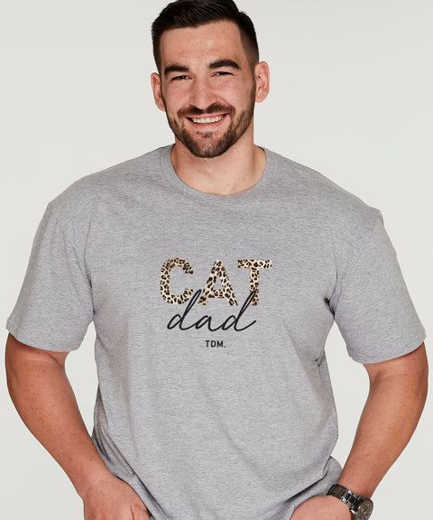 Cat Dad: Leopard T-Shirt - The Dog Mum