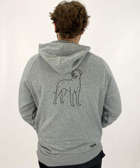 Curly Coated Retriever Dad Illustration: Hoodie - The Dog Mum