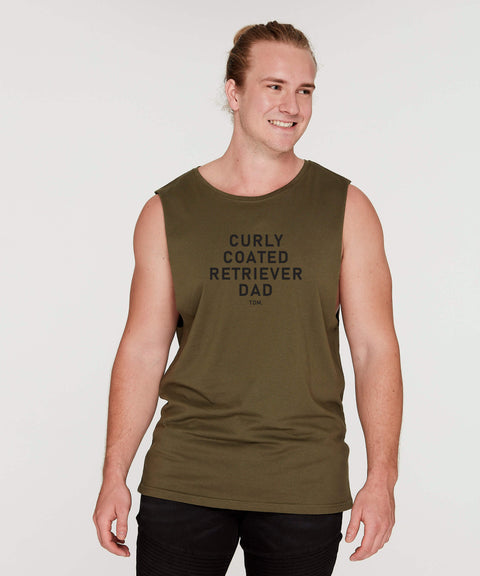 Curly Coated Retriever Dad Illustration: Tank - The Dog Mum