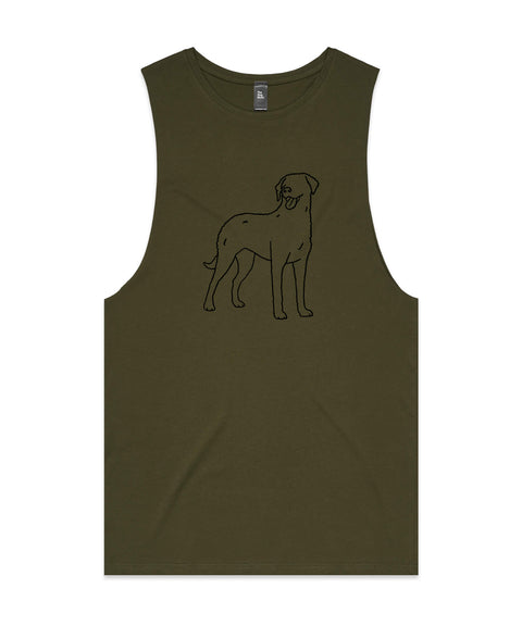 Curly Coated Retriever Dad Illustration: Tank - The Dog Mum