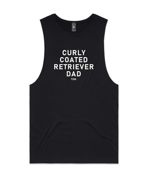 Curly Coated Retriever Dad Illustration: Tank - The Dog Mum