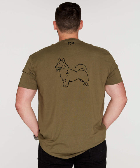Swedish Vallhund Dad Illustration: T-Shirt - The Dog Mum