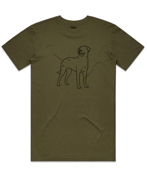 Curly Coated Retriever Mum Illustration: Unisex T-Shirt - The Dog Mum