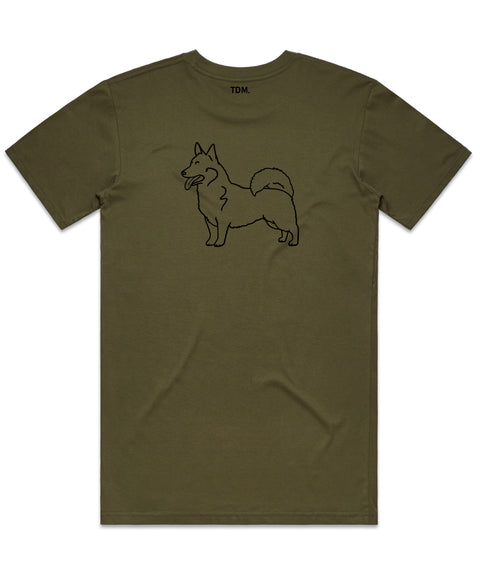 Swedish Vallhund Mum Illustration: Unisex T-Shirt - The Dog Mum