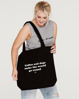 Coffee & Dogs Luxe Tote Bag - The Dog Mum