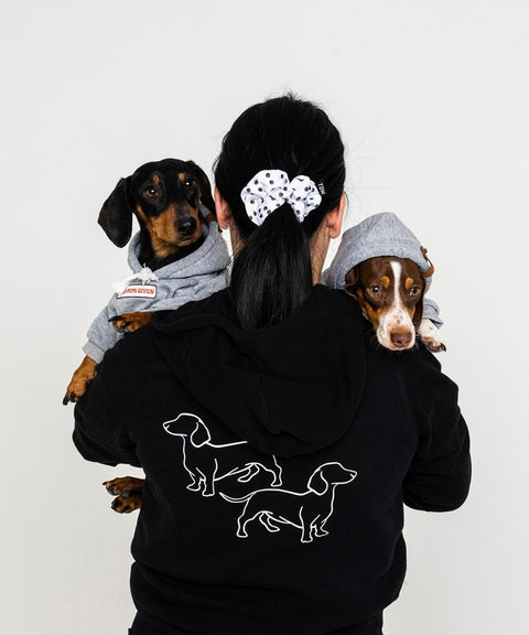 Dog Mum Choose Your Double Breed Illustration: Unisex Hoodie - The Dog Mum
