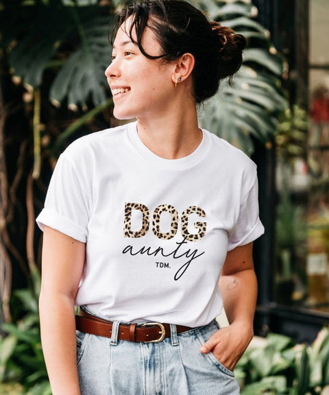 Dog Aunty: Leopard Unisex T-Shirt - The Dog Mum