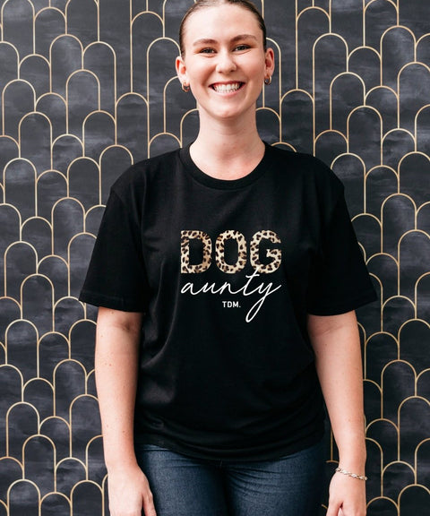 Dog Aunty: Leopard Unisex T-Shirt - The Dog Mum