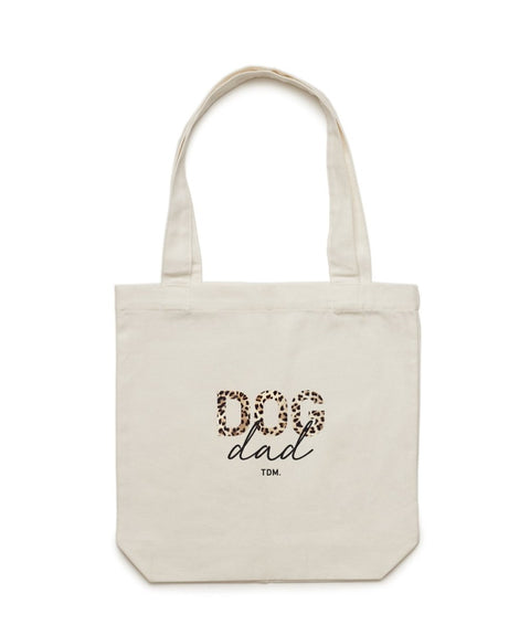 Dog Dad: Leopard Luxe Tote Bag - The Dog Mum