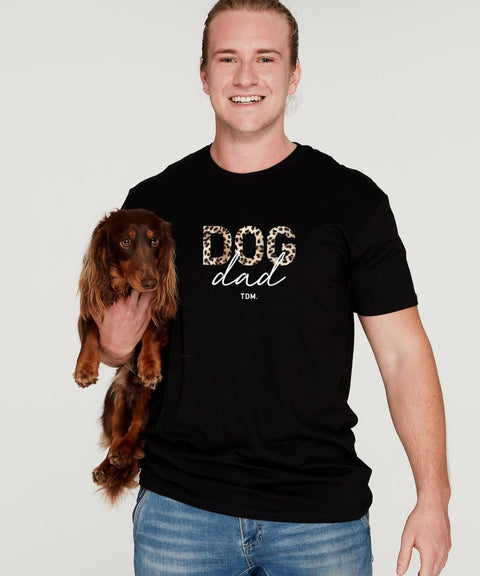 Dog Dad: Leopard T-Shirt - The Dog Mum