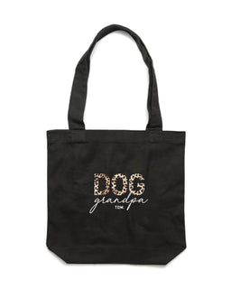 Dog Grandpa: Leopard Luxe Tote Bag - The Dog Mum