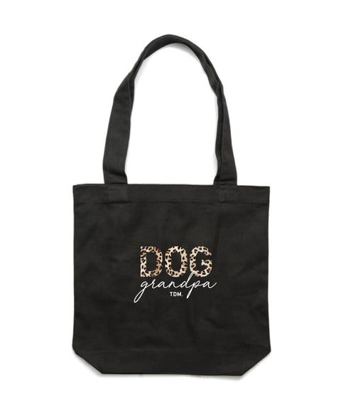 Dog Grandpa: Leopard Luxe Tote Bag - The Dog Mum