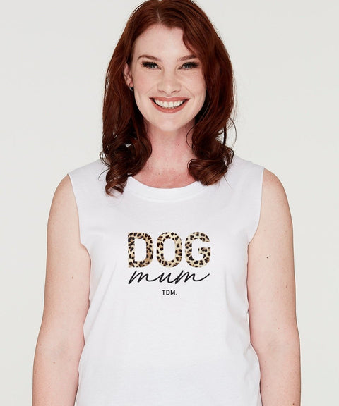 Dog Mum: Leopard Tank - The Dog Mum