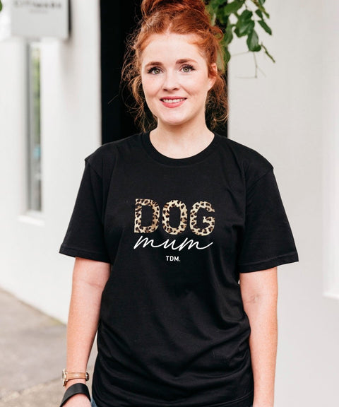 Dog Mum: Leopard Unisex T-Shirt - The Dog Mum