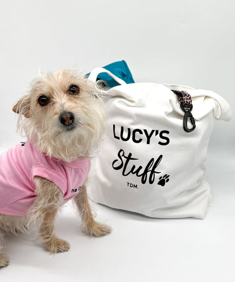 [Dog Name]'s Stuff: Luxe Tote Bag - The Dog Mum