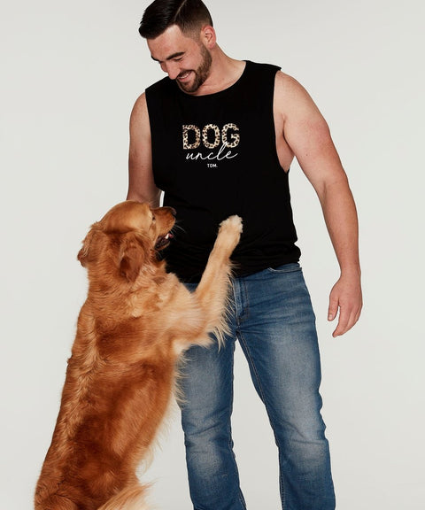 Dog Uncle: Leopard Men's Tank - The Dog Mum