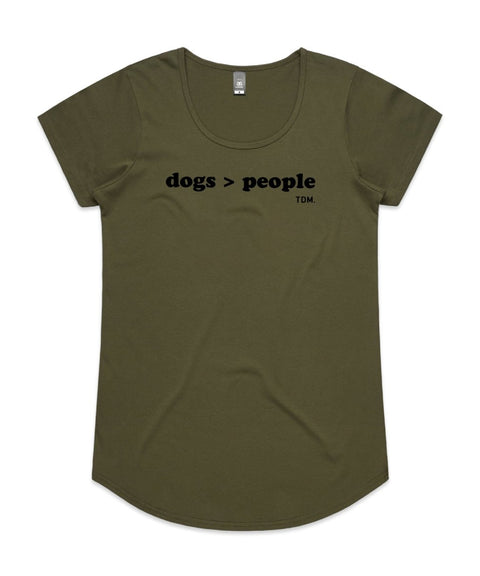 Dogs Over People Scoop T-Shirt - The Dog Mum