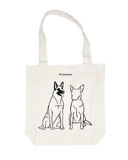 Choose Your Double Breed Illustration: Luxe Tote Bag - The Dog Mum
