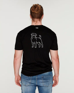 Griffon (Long Hair) Dad Illustration: T-Shirt - The Dog Mum