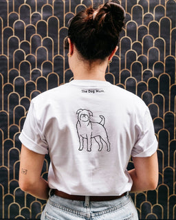 Griffon (Short Hair) Mum Illustration: Unisex T-Shirt - The Dog Mum