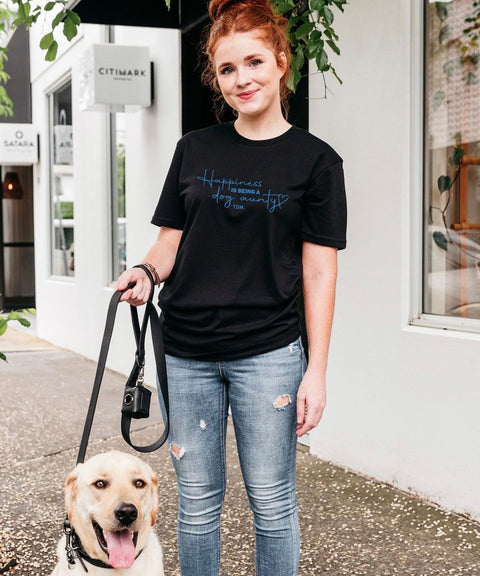 Happiness Is Being A Dog Aunty: Unisex T-Shirt - The Dog Mum