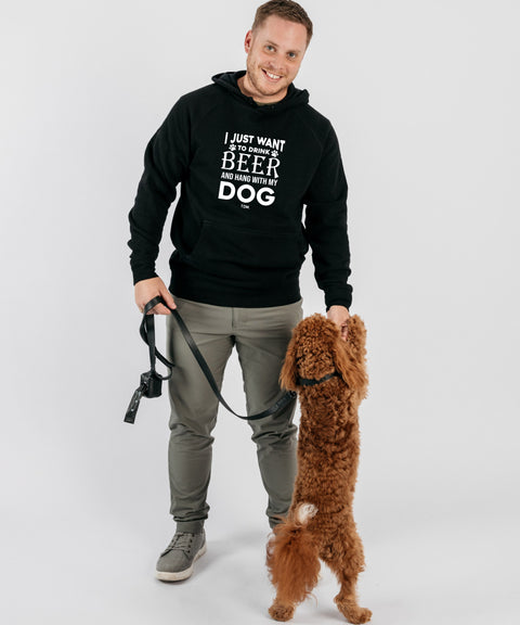 I Just Want To Drink Beer & Hang With My Dog/s: Hoodie - The Dog Mum