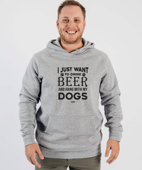 I Just Want To Drink Beer & Hang With My Dog/s: Hoodie - The Dog Mum