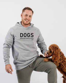 Dogs Because People Suck: Men's Hoodie - The Dog Mum
