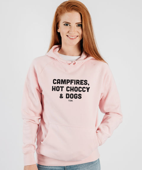 Campfires Hot Choccy & Dogs: Unisex Hoodie - The Dog Mum