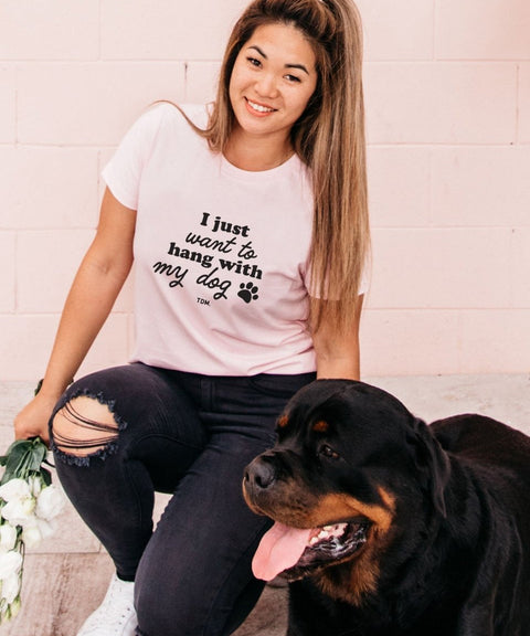 I Just Want To Hang With My Dog/s Classic T-Shirt - The Dog Mum