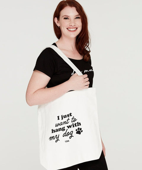 I Just Want To Hang With My Dog/s Luxe Tote Bag - The Dog Mum