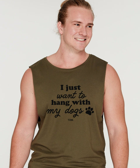 I Just Want To Hang With My Dog/s Mens Tank - The Dog Mum