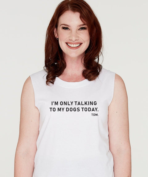 I'm Only Talking To My Dog/s Today Ladies Tank - The Dog Mum