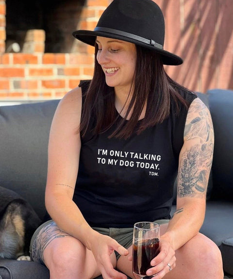 I'm Only Talking To My Dog/s Today Ladies Tank - The Dog Mum