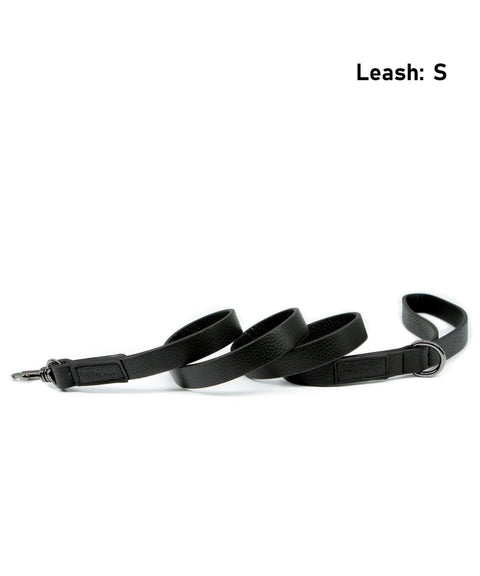 Leash in Luxe Leather: Black - The Dog Mum