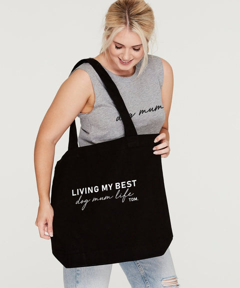 Living My Best Dog Mum Life Luxe Tote Bag - The Dog Mum