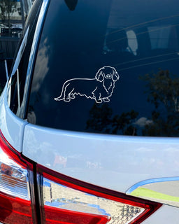 Long Haired Dachshund Bumper Sticker - The Dog Mum